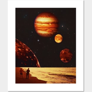 Summer Nights - Space Collage, Retro Futurism, Sci-Fi Posters and Art